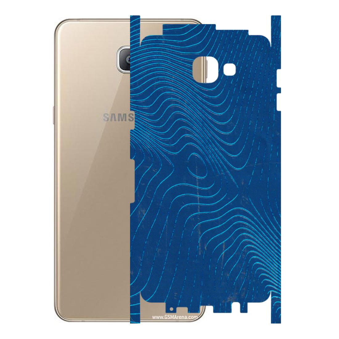 Samsung A/S Series Phone Skins (All Models) - Abstract Blue Line Map - 3D Embossed Finish (L-272) Samsung Galaxy A9 2016
