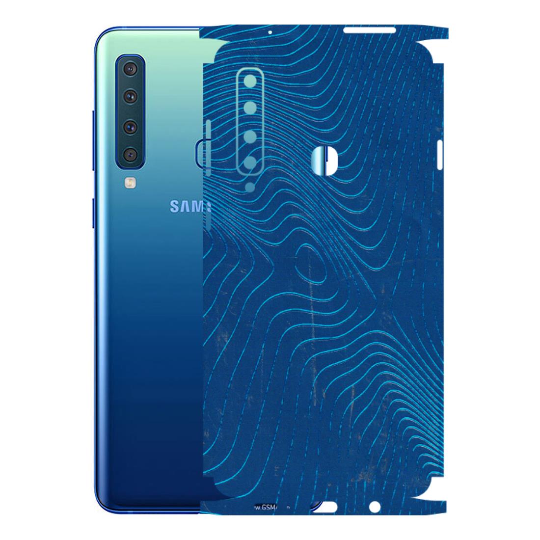Samsung A/S Series Phone Skins (All Models) - Abstract Blue Line Map - 3D Embossed Finish (L-272) Samsung Galaxy A9 2018