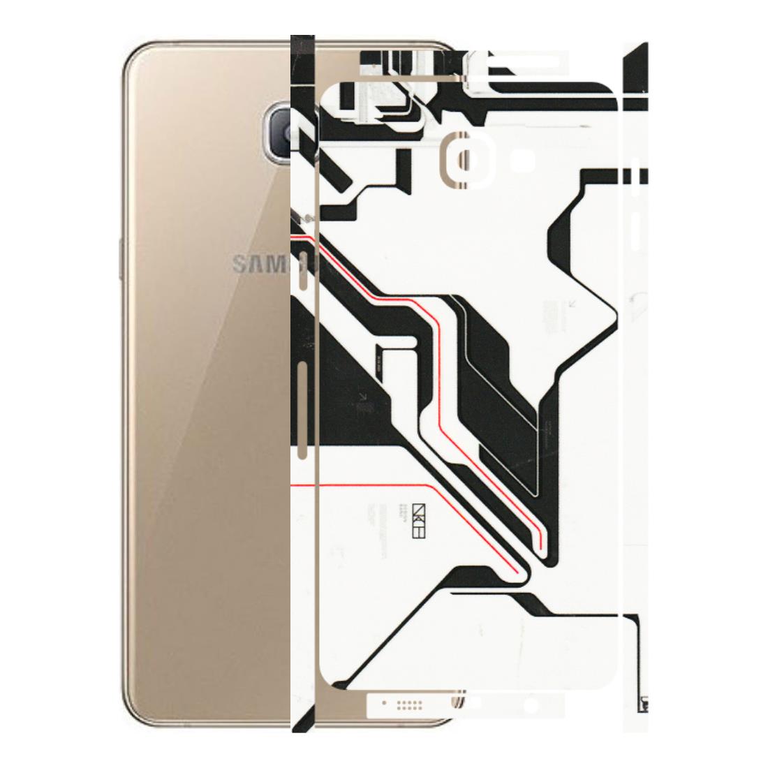 Samsung A/S Series Phone Skins (All Models) - White Techy Logo - 3D Embossed Finish (L-312) Samsung Galaxy A9 Pro