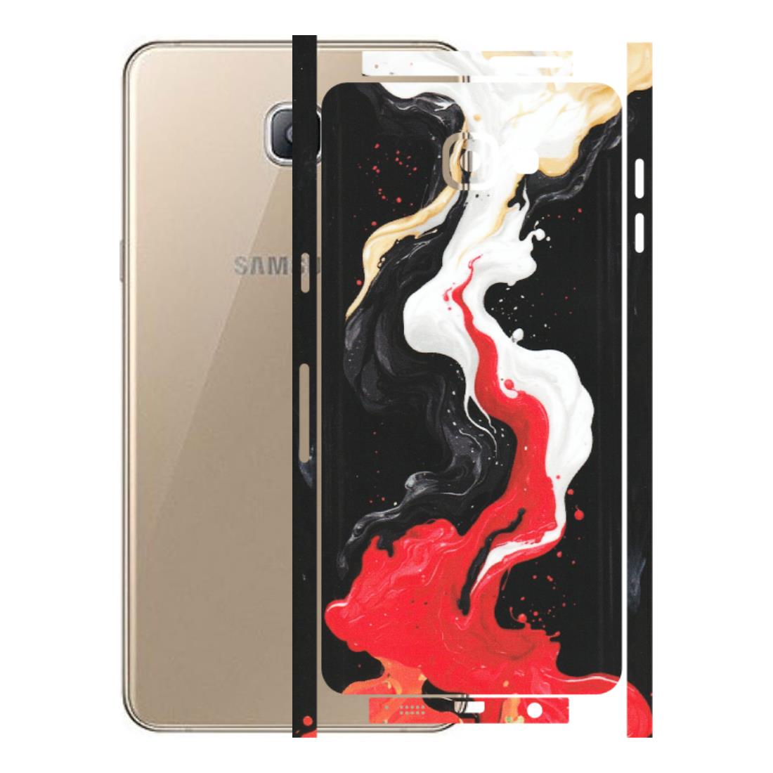 Samsung A/S Series Phone Skins (All Models) - Black Red White Paint Splash Fusion - Matte Finish (M-56) Samsung Galaxy A9 Pro