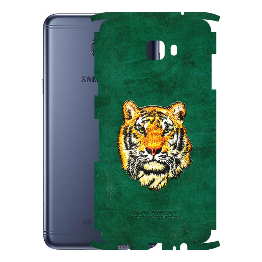 Samsung M/F/Note/Flip and C Phone Skins (All Models) - Leather Feel Tiger - 3D Embossed Finish (L-111) Samsung Galaxy C7 Pro