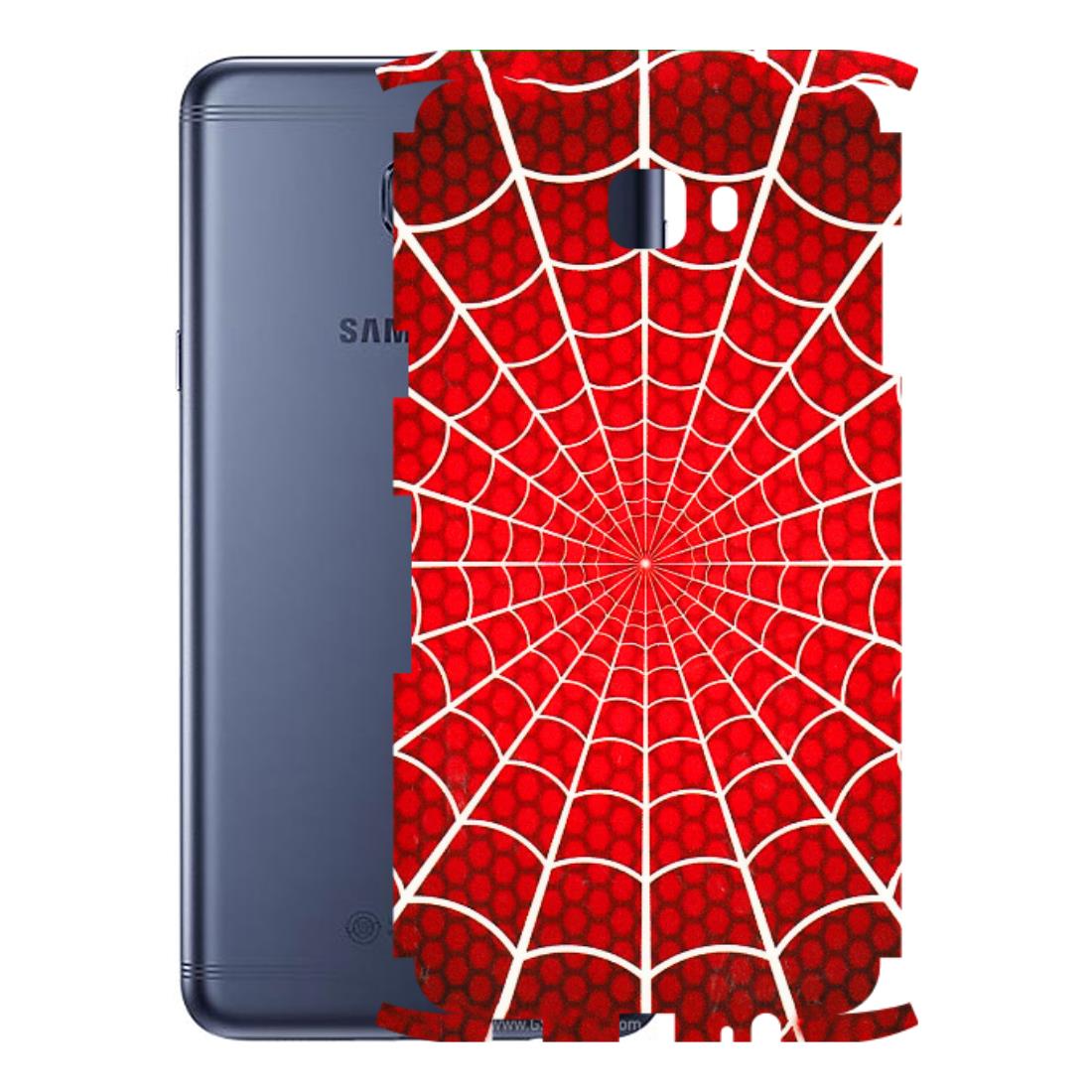 Samsung M/F/Note/Flip and C Phone Skins (All Models) - Classic Spidey Web - 3D Embossed Finish (L-115) Samsung Galaxy C7 Pro