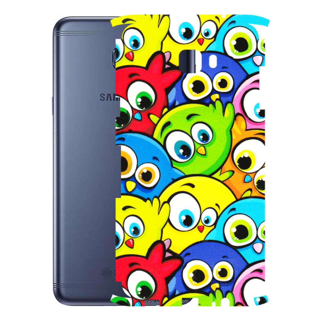 Samsung M/F/Note/Flip and C Phone Skins (All Models) - Cute Fluffy Birds - 3D Embossed Finish (L-213) Samsung Galaxy C7 Pro