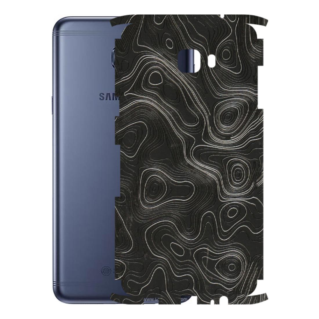 Samsung M/F/Note/Flip and C Phone Skins (All Models) - Abstract White Line Map - 3D Embossed Finish (L-269) Samsung Galaxy C7 Pro