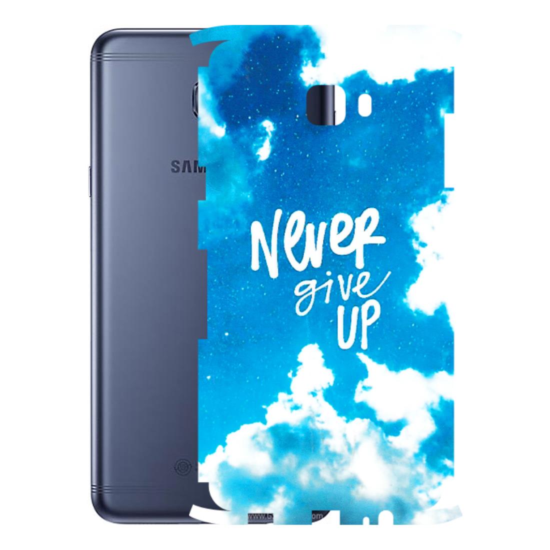 Samsung M/F/Note/Flip and C Phone Skins (All Models) - Never Give Up - 3D Embossed Finish (L-279) Samsung Galaxy C7 Pro