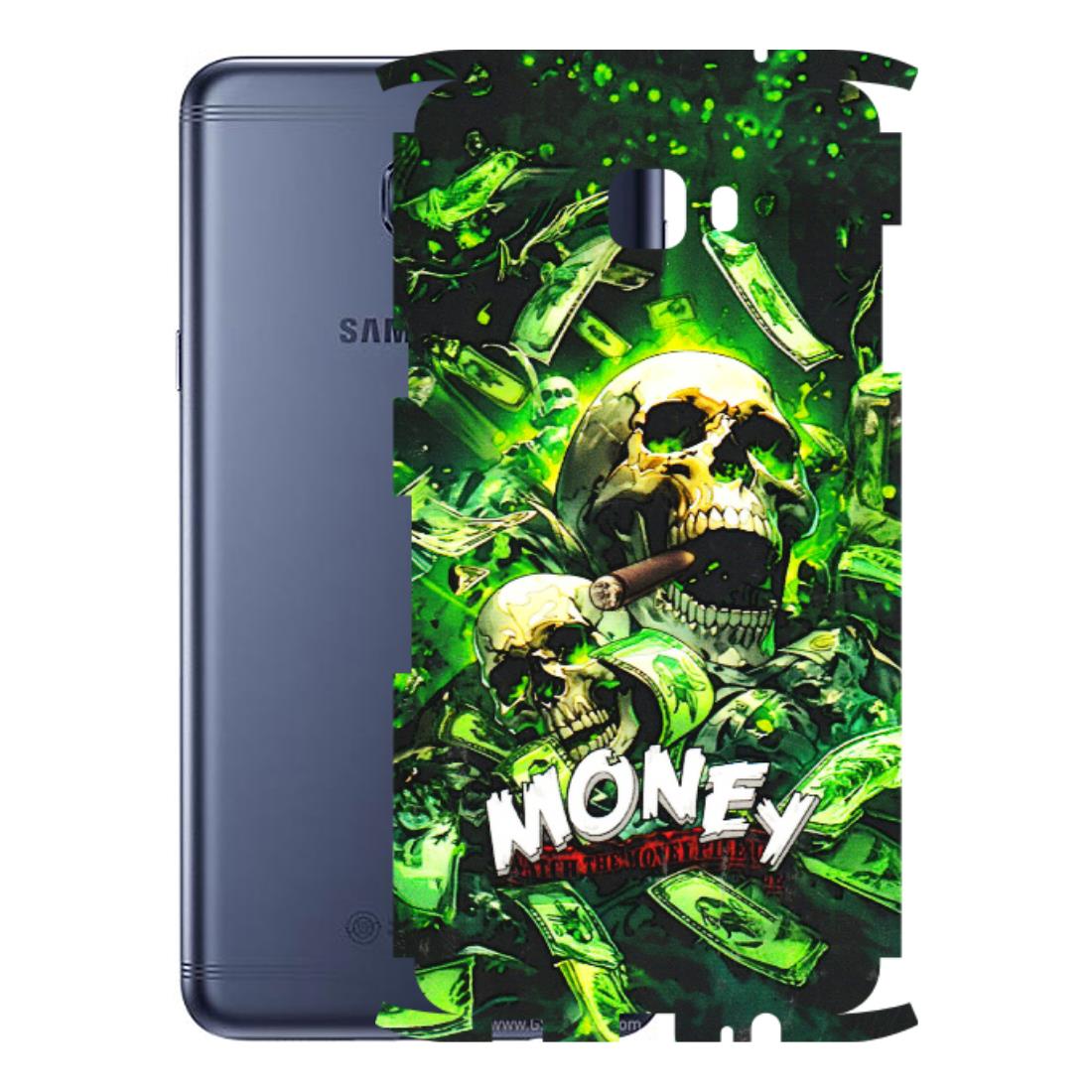 Samsung M/F/Note/Flip and C Phone Skins (All Models) - Skull Money - 3D Embossed Finish (L-303) Samsung Galaxy C7 Pro