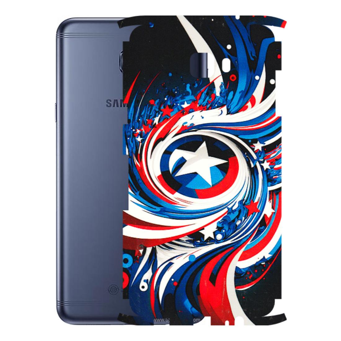 Samsung M/F/Note/Flip and C Phone Skins (All Models) - Captain America Logo - 3D Embossed Finish (L-307) Samsung Galaxy C7 Pro