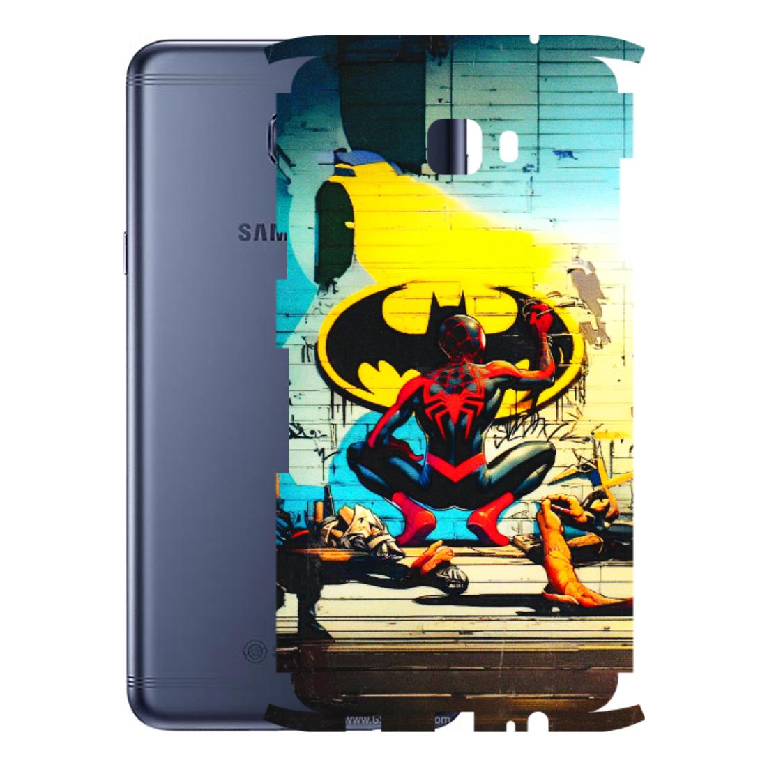 Samsung M/F/Note/Flip and C Phone Skins (All Models) - New Spiderman Bat Logo - 3D Embossed Finish (L-309) Samsung Galaxy C7 Pro