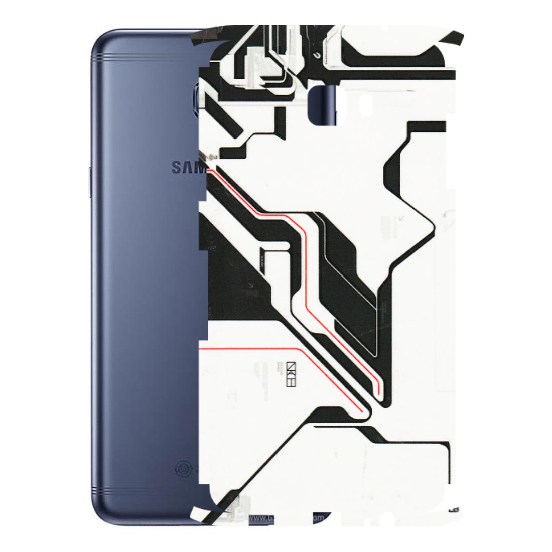 Samsung M/F/Note/Flip and C Phone Skins (All Models) - White Techy Logo - 3D Embossed Finish (L-312) Samsung Galaxy C7 Pro