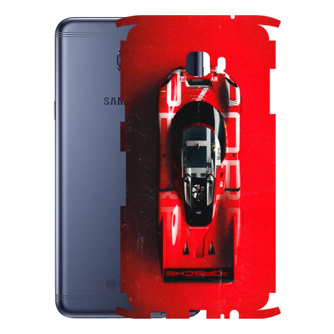 Samsung M/F/Note/Flip and C Phone Skins (All Models) - Red Porsche Car Logo - 3D Embossed Finish (L-315) Samsung Galaxy C7 Pro
