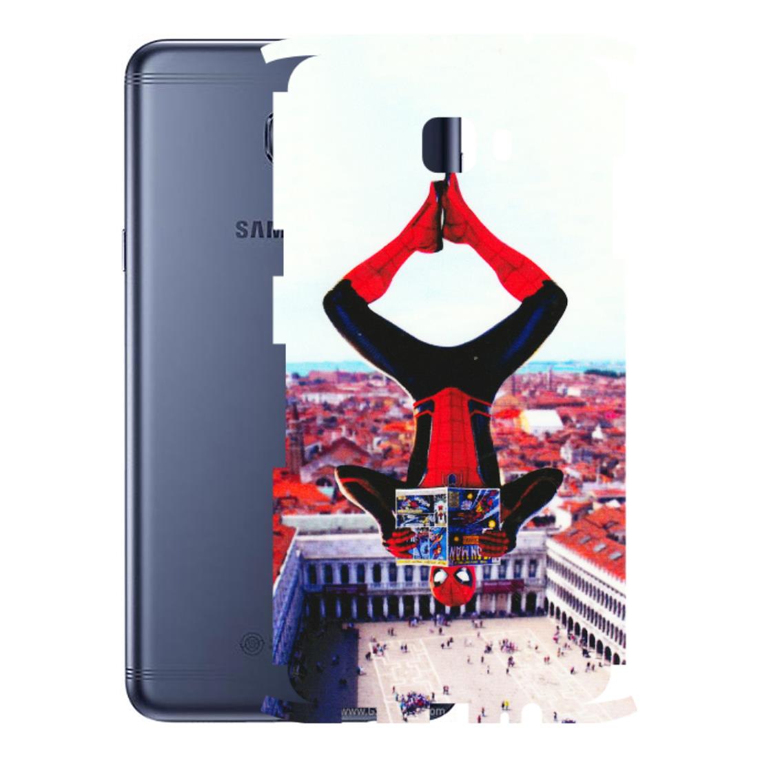 Samsung M/F/Note/Flip and C Phone Skins (All Models) - Spiderman Hanging - 3D Embossed Finish (L-53) Samsung Galaxy C7 Pro