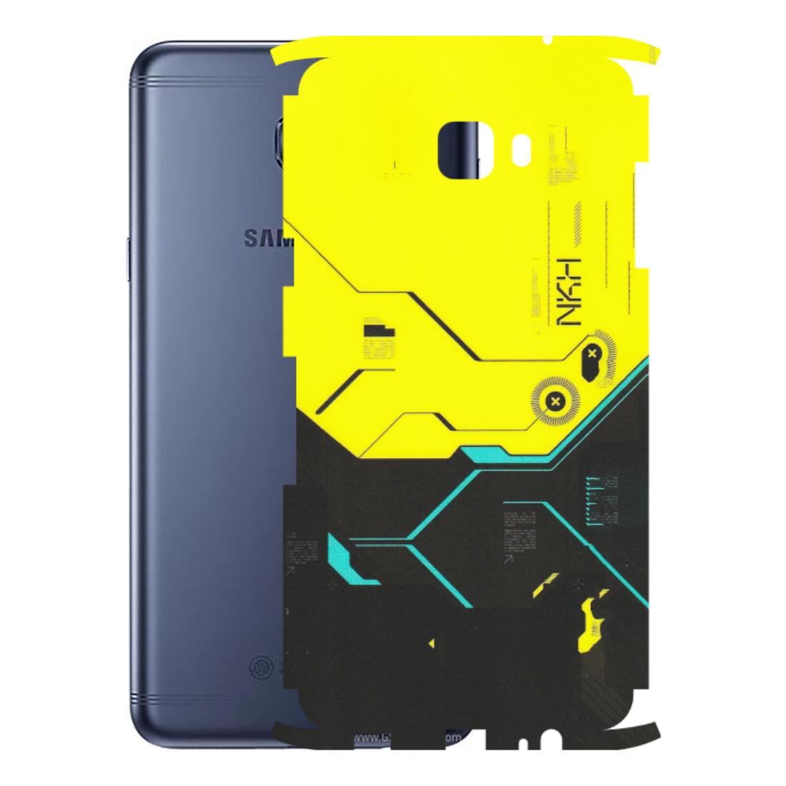 Samsung M/F/Note/Flip and C Phone Skins (All Models) - Black Yellow Technica - Matte Finish (M-53) Samsung Galaxy C7 Pro