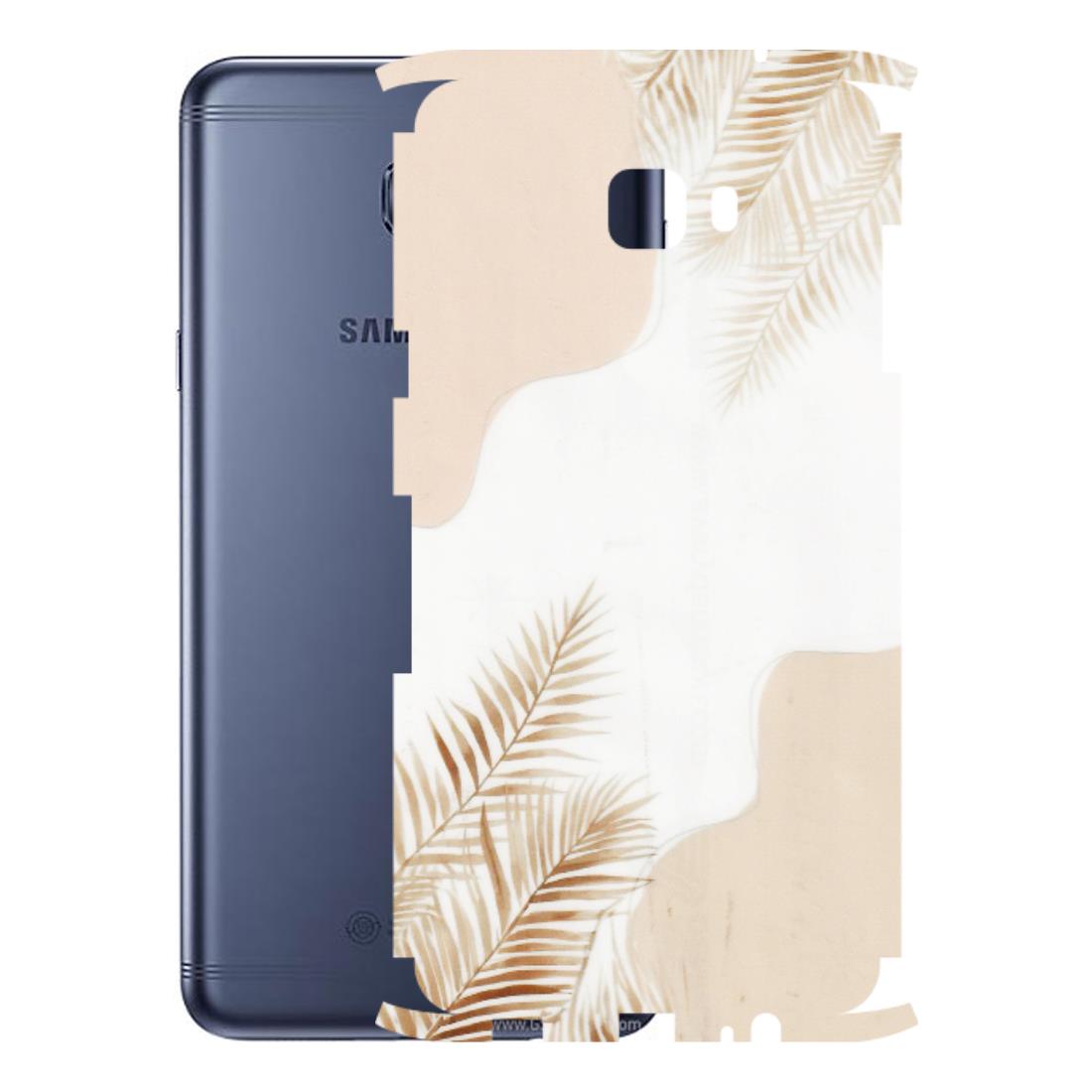 Samsung M/F/Note/Flip and C Phone Skins (All Models) - Gold Petals Abstract - Transparent Finish (T-08) Samsung Galaxy C7 Pro
