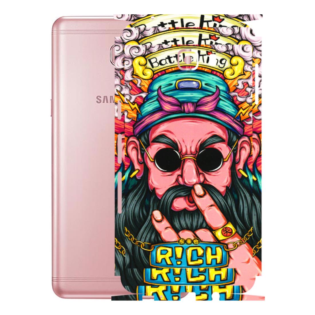 Samsung M/F/Note/Flip and C Phone Skins (All Models) - Battle King Dude Face - 3D Embossed Finish (L-178) Samsung Galaxy C9 Pro