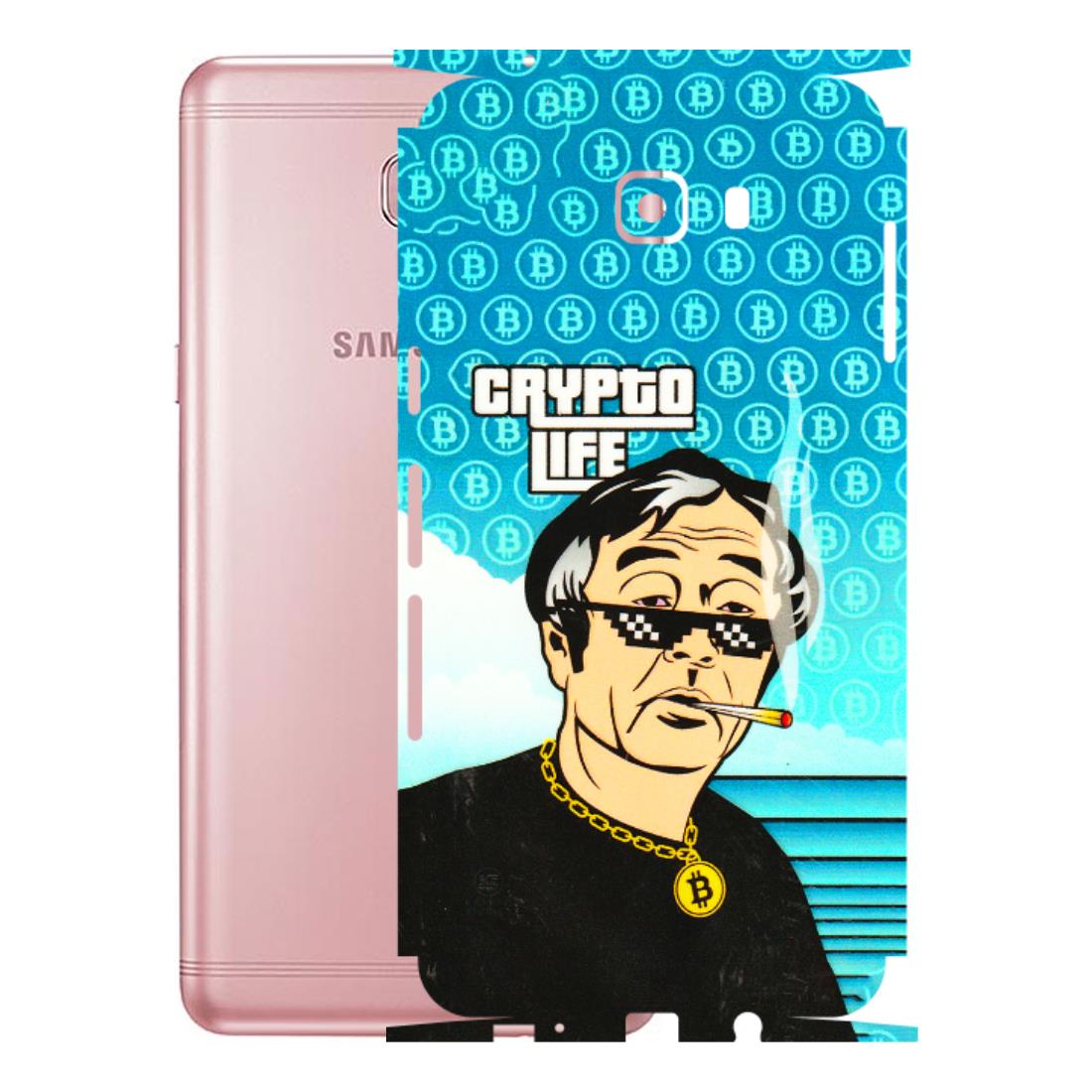 Samsung M/F/Note/Flip and C Phone Skins (All Models) - Crypto Thug Life - 3D Embossed Finish (L-179) Samsung Galaxy C9 Pro