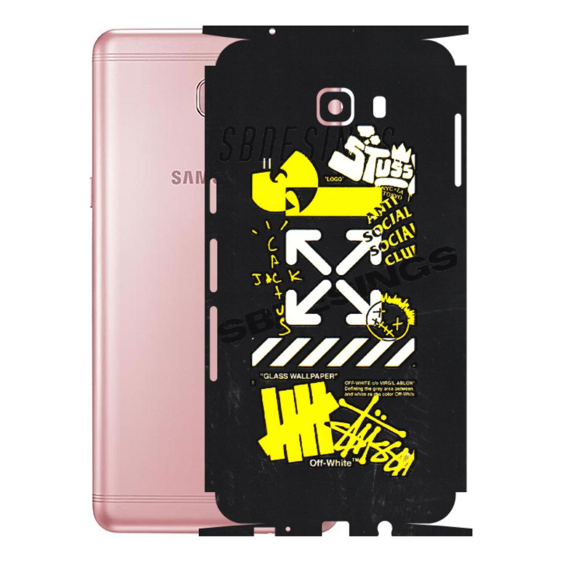Samsung M/F/Note/Flip and C Phone Skins (All Models) - Anti Social Graffiti - 3D Embossed Finish (L-198) Samsung Galaxy C9 Pro