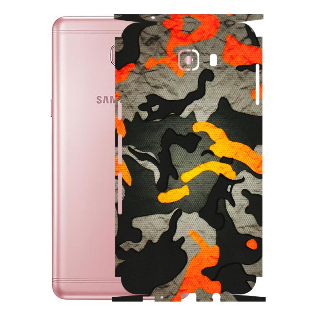 Samsung M/F/Note/Flip and C Phone Skins (All Models) - Orange Camouflage - 3D Embossed Finish (L-204) Samsung Galaxy C9 Pro