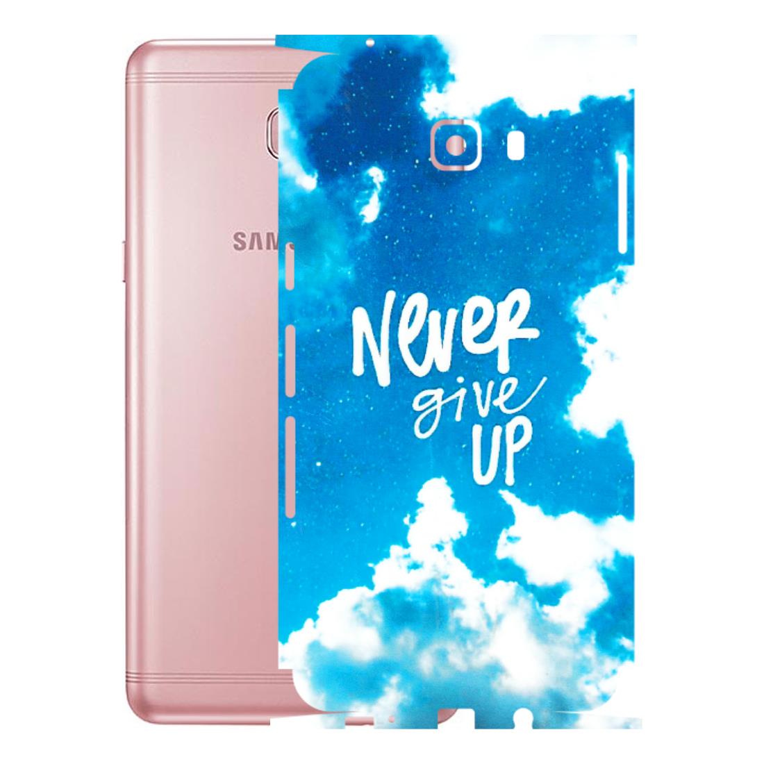 Samsung M/F/Note/Flip and C Phone Skins (All Models) - Never Give Up - 3D Embossed Finish (L-279) Samsung Galaxy C9 Pro