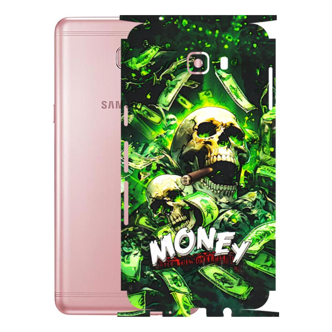 Samsung M/F/Note/Flip and C Phone Skins (All Models) - Skull Money - 3D Embossed Finish (L-303) Samsung Galaxy C9 Pro