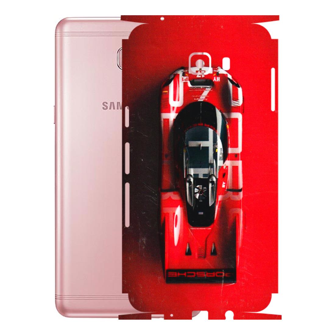 Samsung M/F/Note/Flip and C Phone Skins (All Models) - Red Porsche Car Logo - 3D Embossed Finish (L-315) Samsung Galaxy C9 Pro
