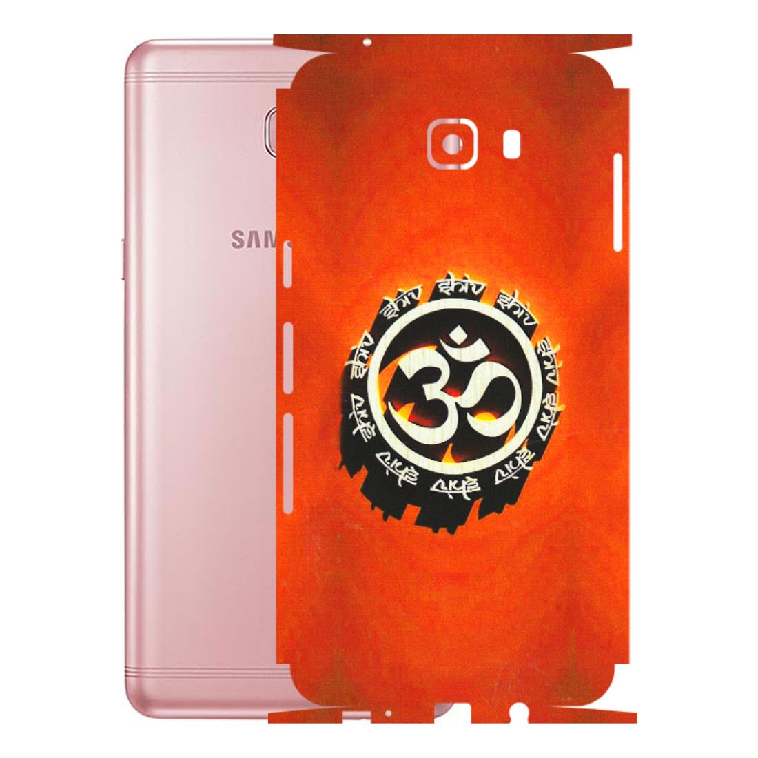 Samsung M/F/Note/Flip and C Phone Skins (All Models) - Aum Shiv Orange - 3D Embossed Finish (L-32) Samsung Galaxy C9 Pro