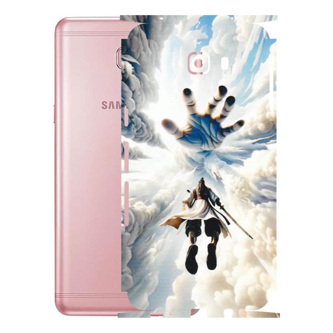Samsung M/F/Note/Flip and C Phone Skins (All Models) - Big Hand With Monkey King - 3D Embossed Finish (L-323) Samsung Galaxy C9 Pro
