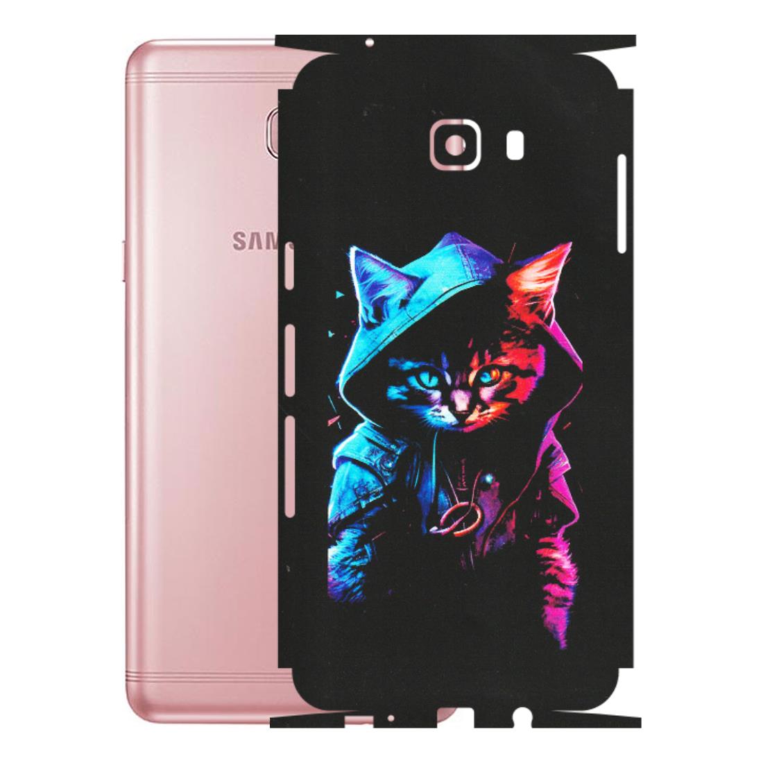 Samsung M/F/Note/Flip and C Phone Skins (All Models) - Cyberpunk Cat - Matte Finish (M-45) Samsung Galaxy C9 Pro