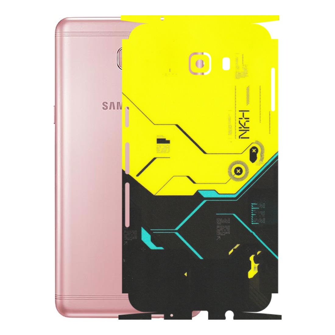 Samsung M/F/Note/Flip and C Phone Skins (All Models) - Black Yellow Technica - Matte Finish (M-53) Samsung Galaxy C9 Pro