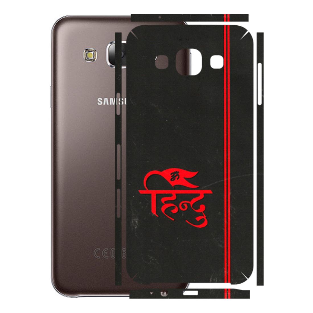 Samsung M/F/Note/Flip and C Phone Skins (All Models) - Hindu Black - 3D Embossed Finish (L-153) Samsung Galaxy E5