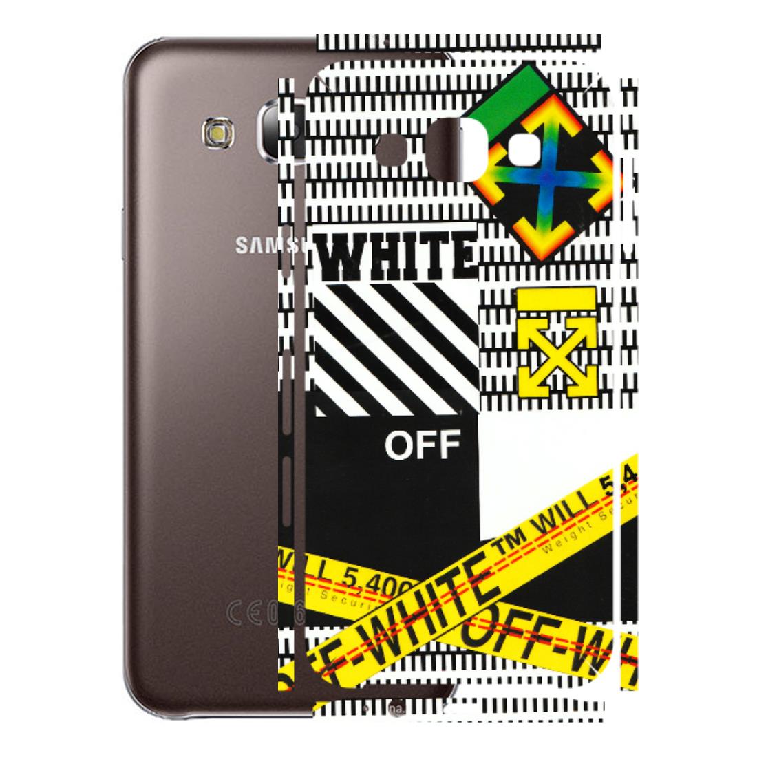 Samsung M/F/Note/Flip and C Phone Skins (All Models) - White Off Abstract - 3D Embossed Finish (L-172) Samsung Galaxy E5