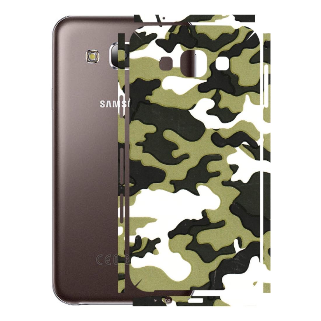 Samsung M/F/Note/Flip and C Phone Skins (All Models) - Camouflages White And Green - 3D Embossed Finish (L-243) Samsung Galaxy E5