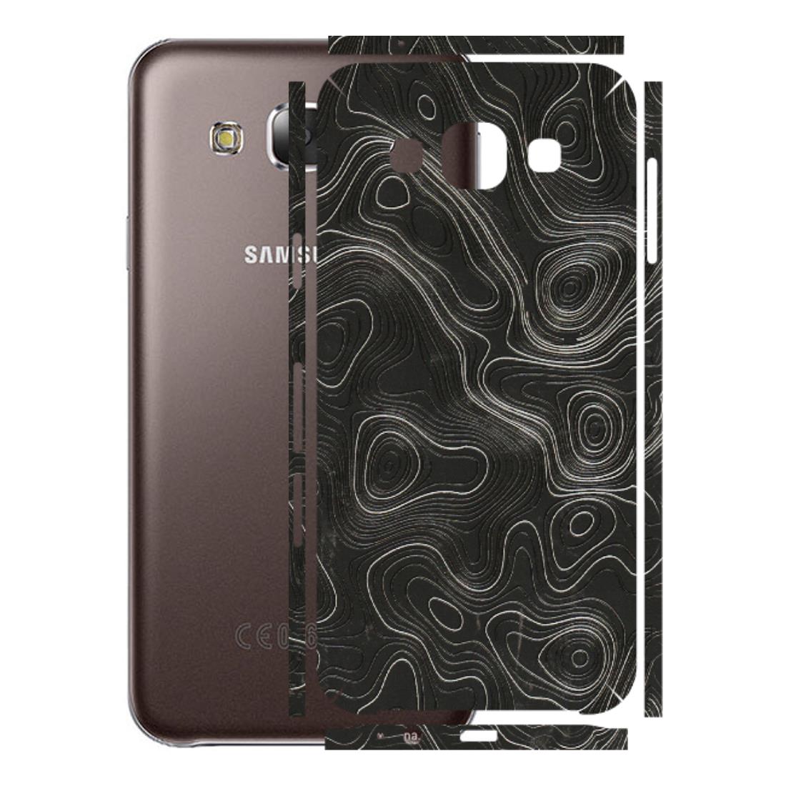 Samsung M/F/Note/Flip and C Phone Skins (All Models) - Abstract White Line Map - 3D Embossed Finish (L-269) Samsung Galaxy E5