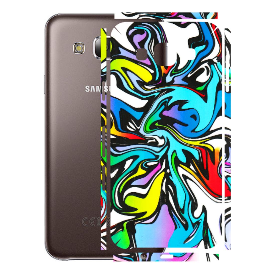 Samsung M/F/Note/Flip and C Phone Skins (All Models) - Abstract Colour Paints - 3D Embossed Finish (L-271) Samsung Galaxy E5