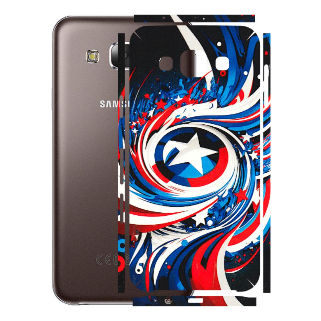 Samsung M/F/Note/Flip and C Phone Skins (All Models) - Captain America Logo - 3D Embossed Finish (L-307) Samsung Galaxy E5