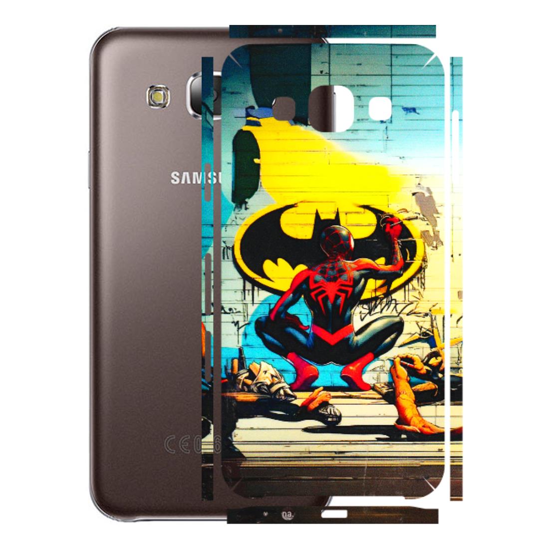 Samsung M/F/Note/Flip and C Phone Skins (All Models) - New Spiderman Bat Logo - 3D Embossed Finish (L-309) Samsung Galaxy E5