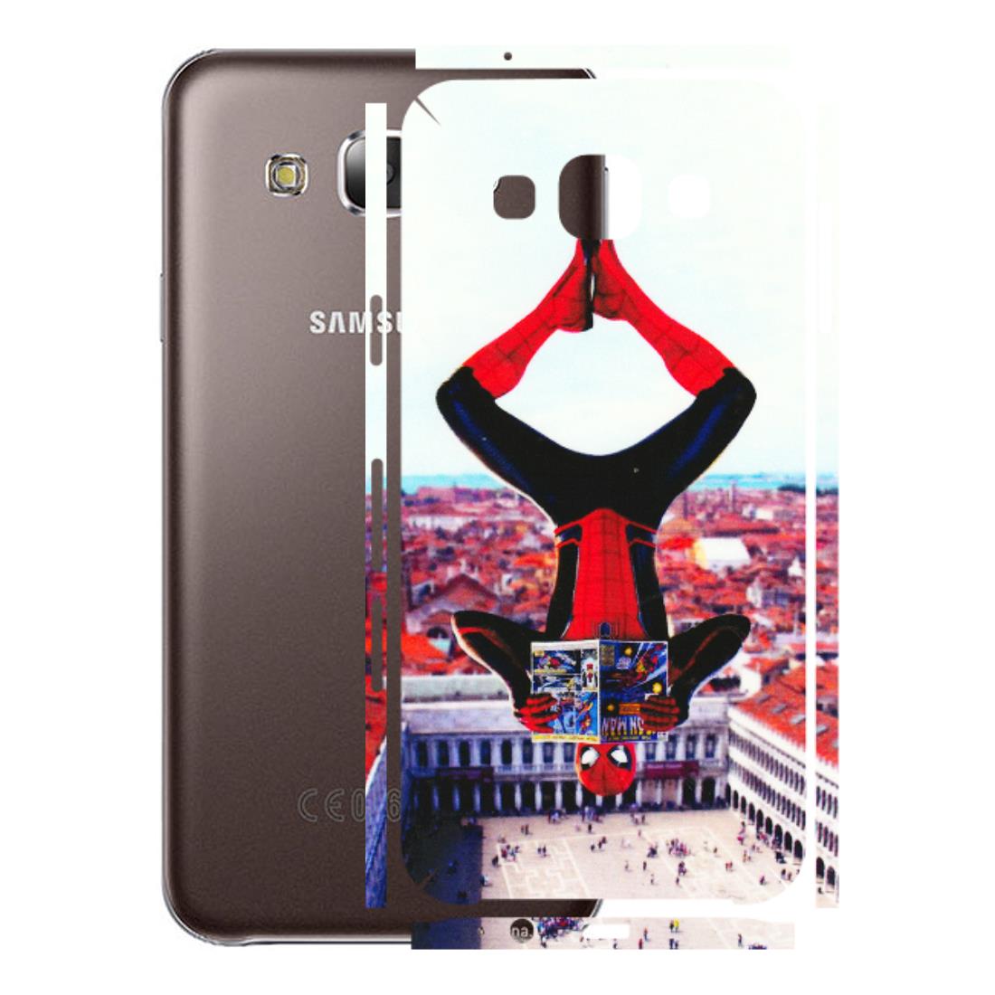 Samsung M/F/Note/Flip and C Phone Skins (All Models) - Spiderman Hanging - 3D Embossed Finish (L-53) Samsung Galaxy E5