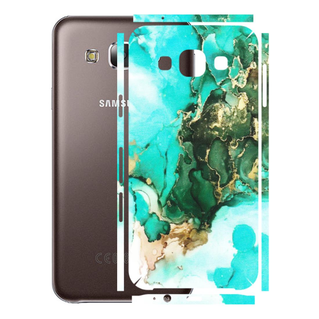 Samsung M/F/Note/Flip and C Phone Skins (All Models) - The Blue Gold Marble - Matte Finish (M-124) Samsung Galaxy E5