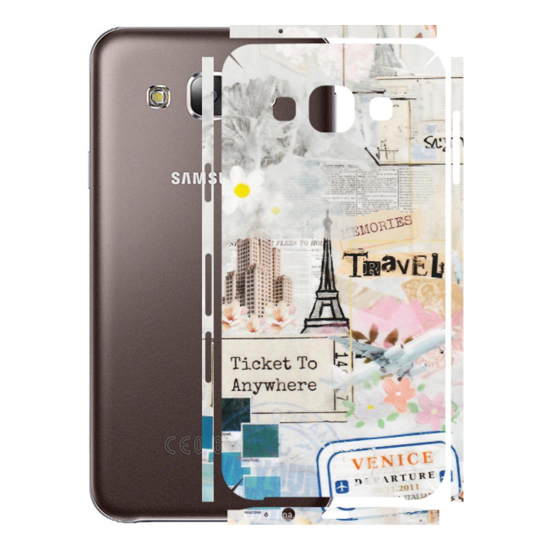 Samsung M/F/Note/Flip and C Phone Skins (All Models) - Travel Memories - Transparent Finish (T-09) Samsung Galaxy E5