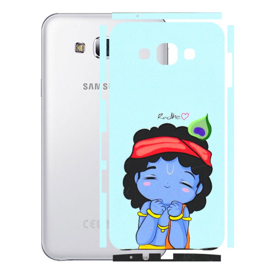 Samsung M/F/Note/Flip and C Phone Skins (All Models) - Radhe Radhe Cute Toon - 3D Embossed Finish (L-05) Samsung Galaxy E7