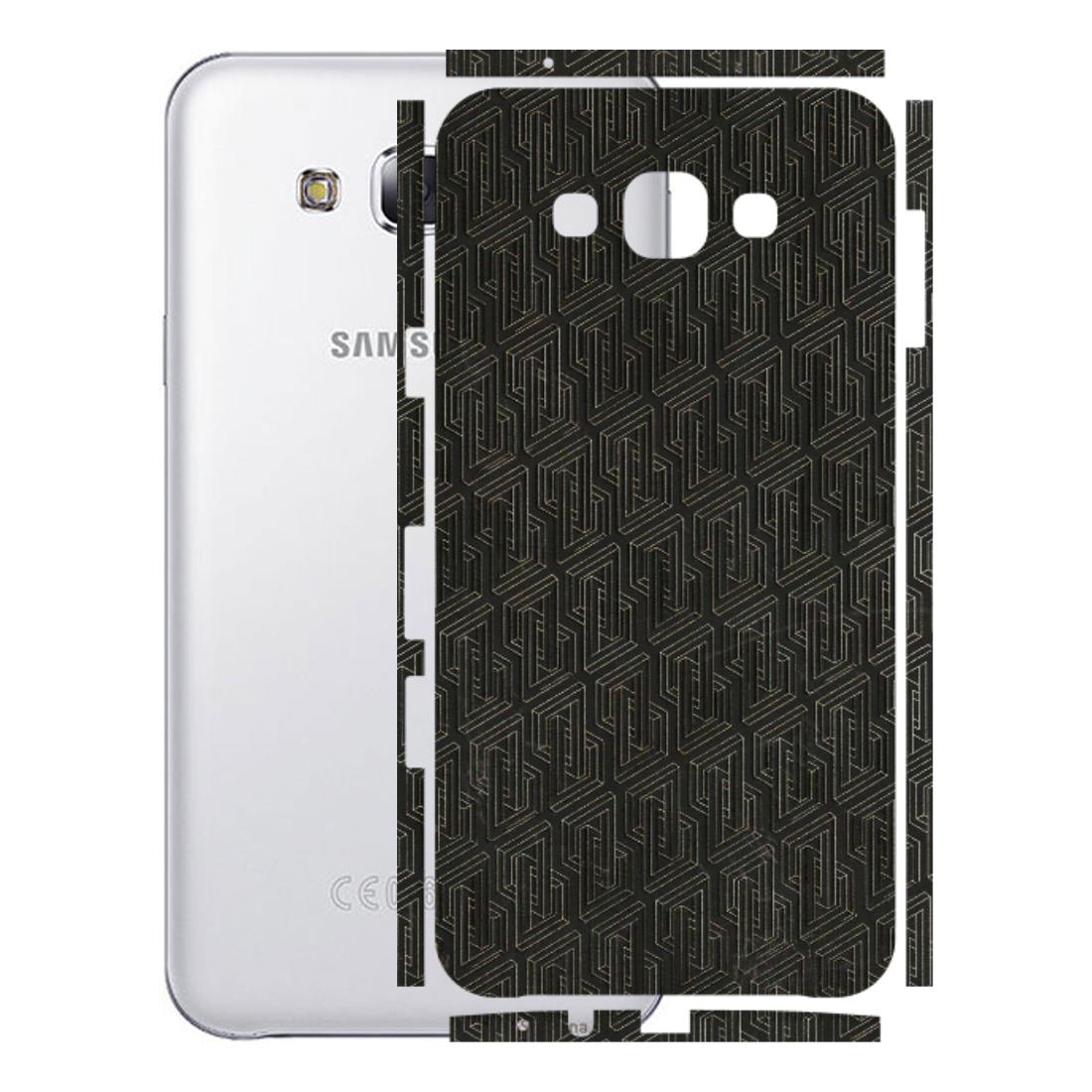 Samsung M/F/Note/Flip and C Phone Skins (All Models) - Black Abstract Pattern - 3D Embossed Finish (L-117) Samsung Galaxy E7