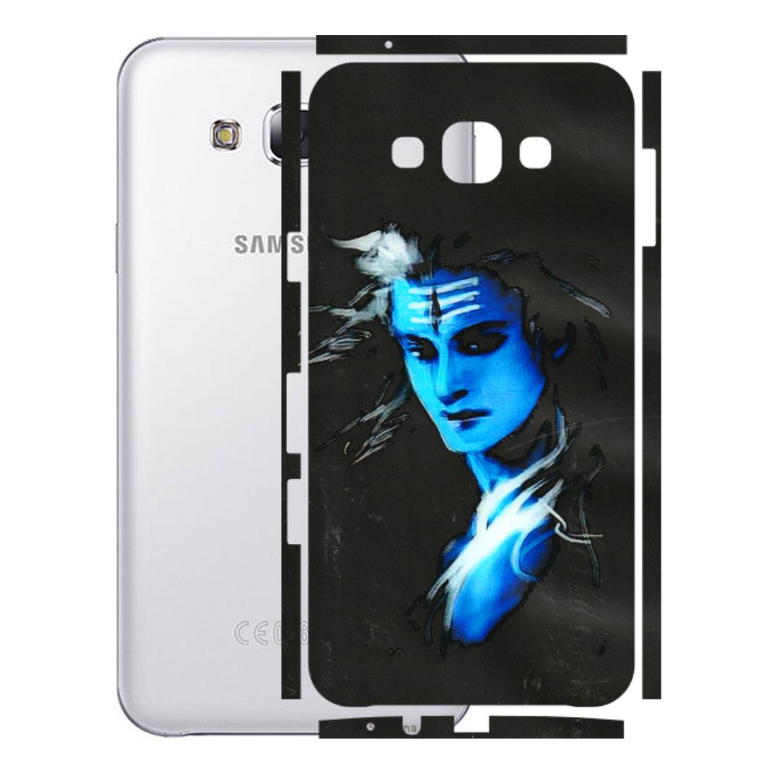 Samsung M/F/Note/Flip and C Phone Skins (All Models) - Har Har Mahadev Blue/Black - 3D Embossed Finish (L-185) Samsung Galaxy E7