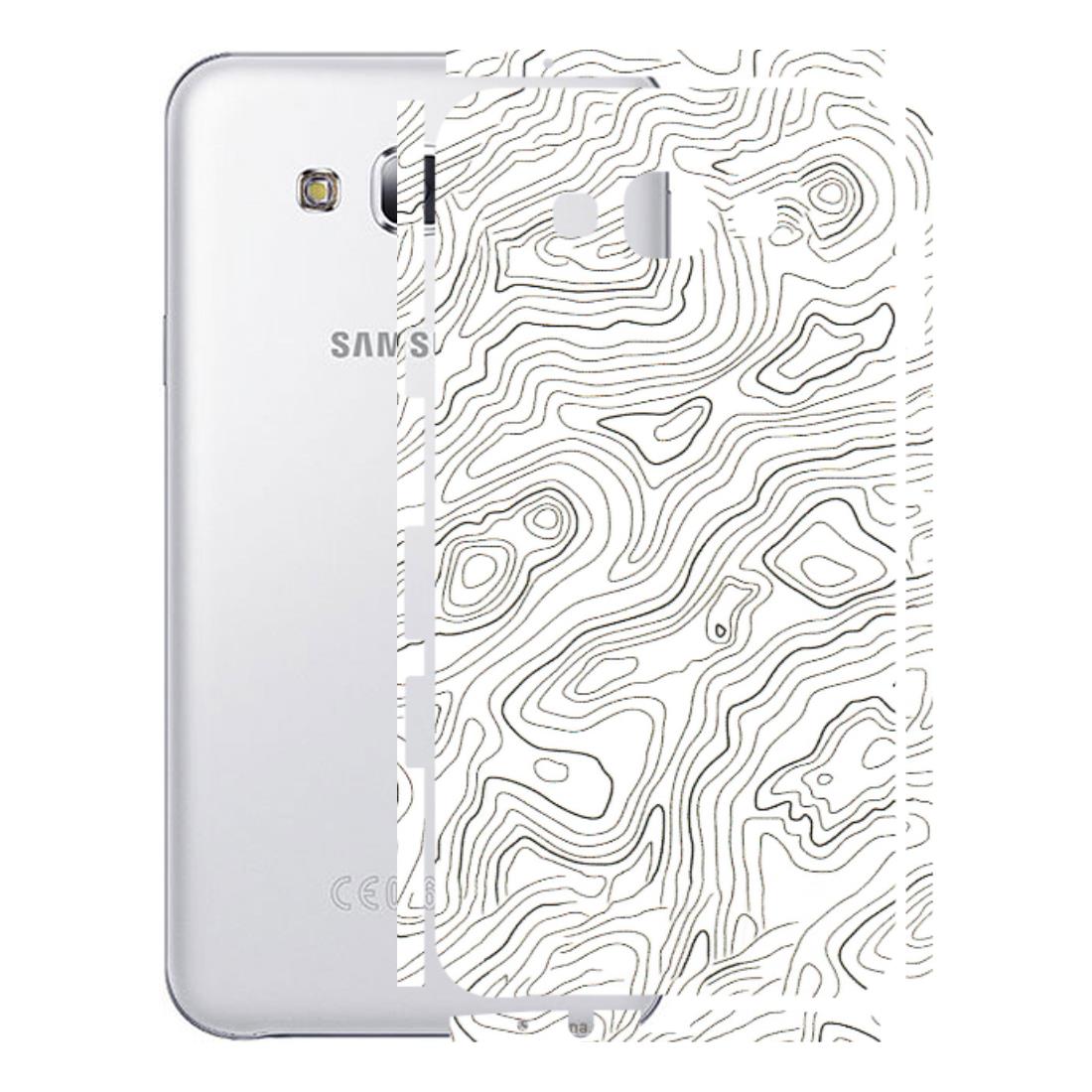 Samsung M/F/Note/Flip and C Phone Skins (All Models) - White Black Swirls - 3D Embossed Finish (L-219) Samsung Galaxy E7