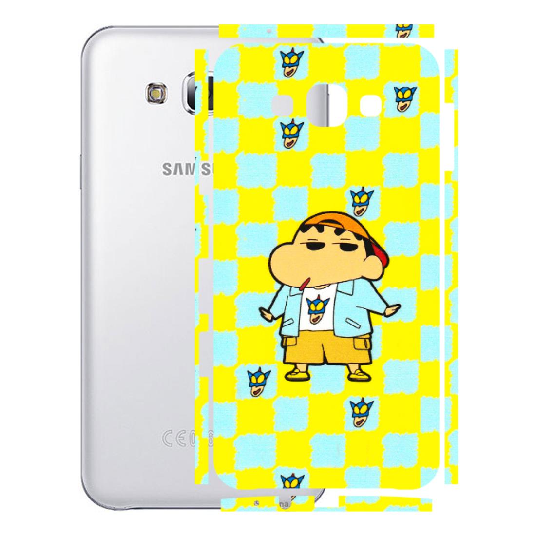 Samsung M/F/Note/Flip and C Phone Skins (All Models) - Yellow Blue Shinchan Cute - 3D Embossed Finish (L-221) Samsung Galaxy E7