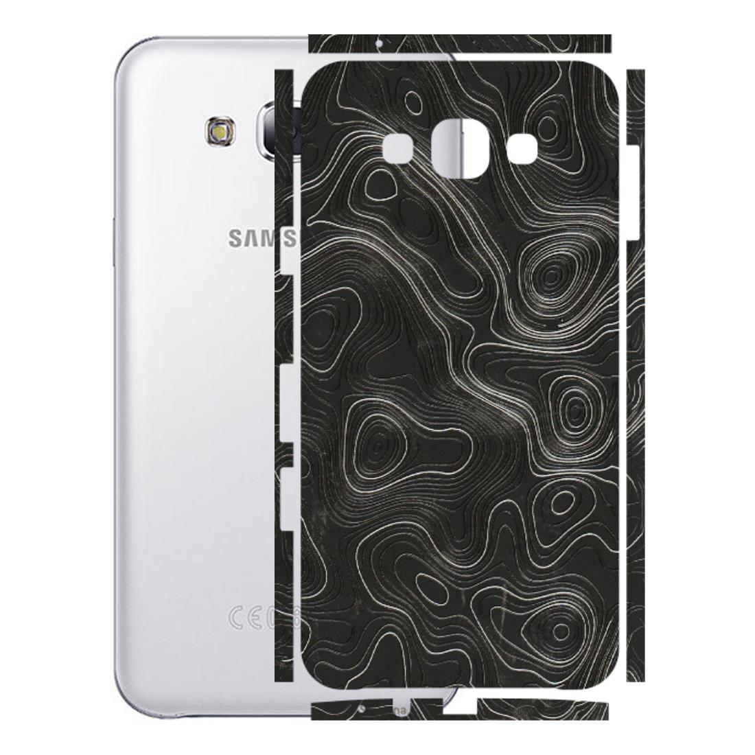 Samsung M/F/Note/Flip and C Phone Skins (All Models) - Abstract White Line Map - 3D Embossed Finish (L-269) Samsung Galaxy E7
