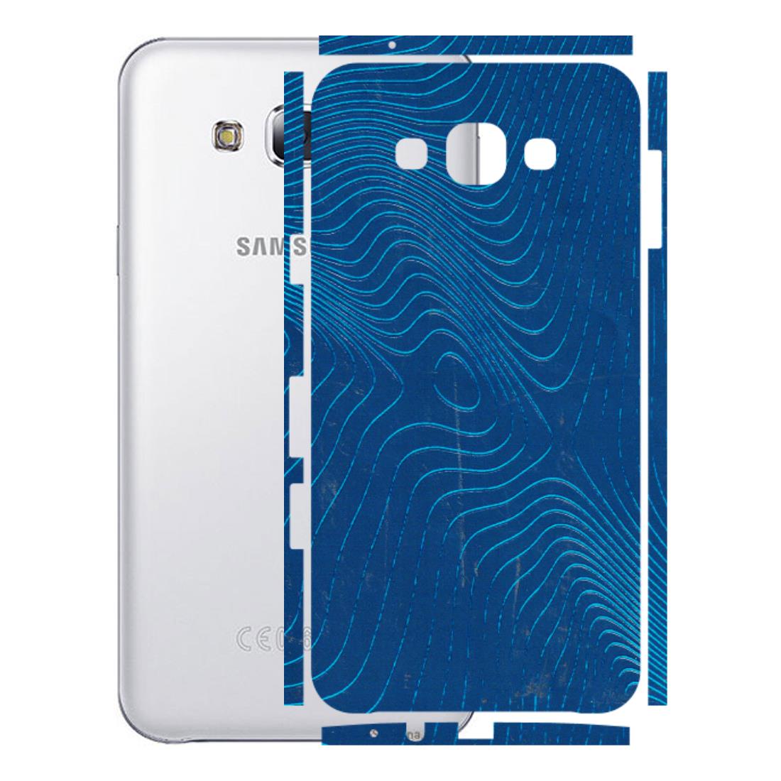 Samsung M/F/Note/Flip and C Phone Skins (All Models) - Abstract Blue Line Map - 3D Embossed Finish (L-272) Samsung Galaxy E7