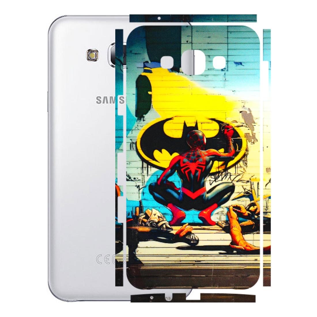 Samsung M/F/Note/Flip and C Phone Skins (All Models) - New Spiderman Bat Logo - 3D Embossed Finish (L-309) Samsung Galaxy E7