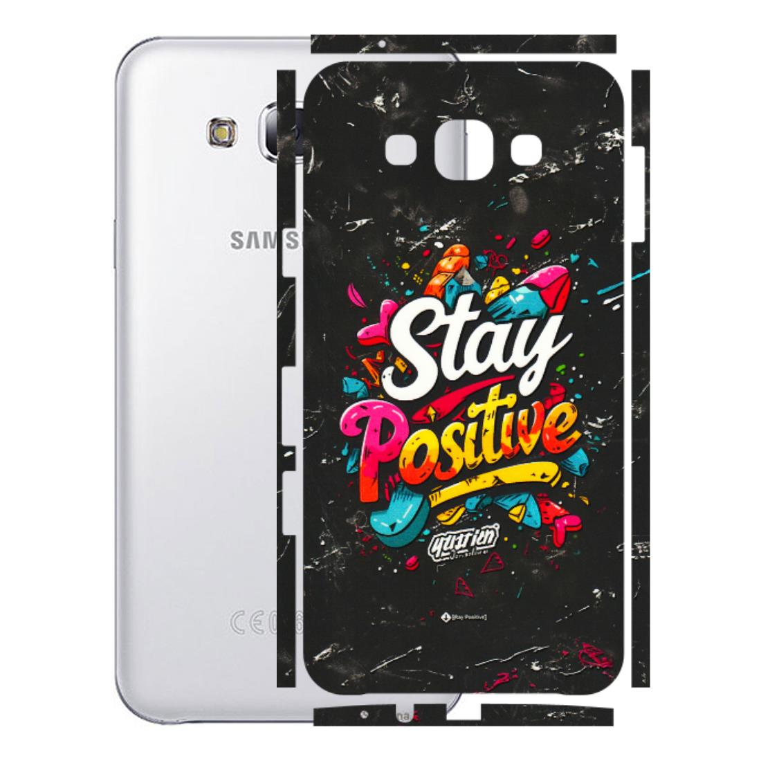 Samsung M/F/Note/Flip and C Phone Skins (All Models) - Stay Positive Black - 3D Embossed Finish (L-31) Samsung Galaxy E7