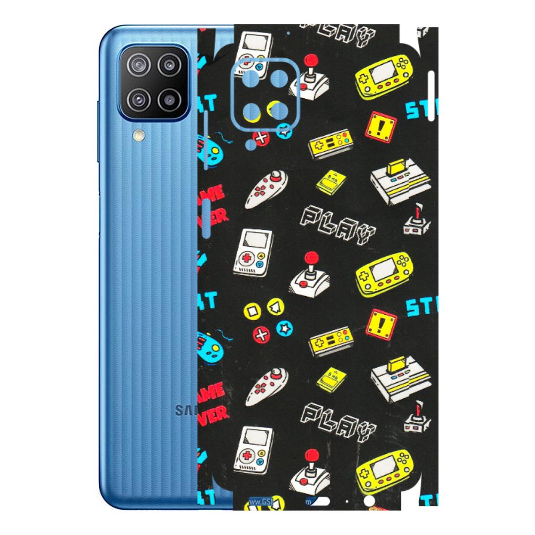Samsung M/F/Note/Flip and C Phone Skins (All Models) - Gaming Doodles - 3D Embossed Finish (L-224) Samsung Galaxy F12