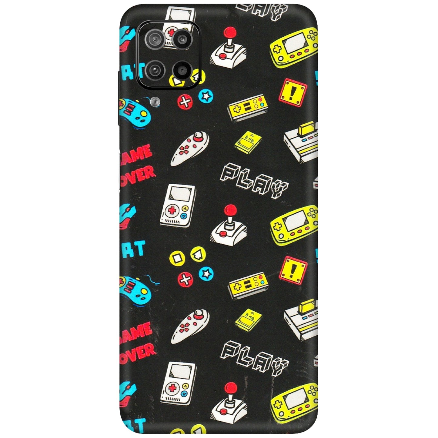 Samsung M/F/Note/Flip and C Phone Skins (All Models) - Gaming Doodles - 3D Embossed Finish (L-224) Samsung Galaxy F12