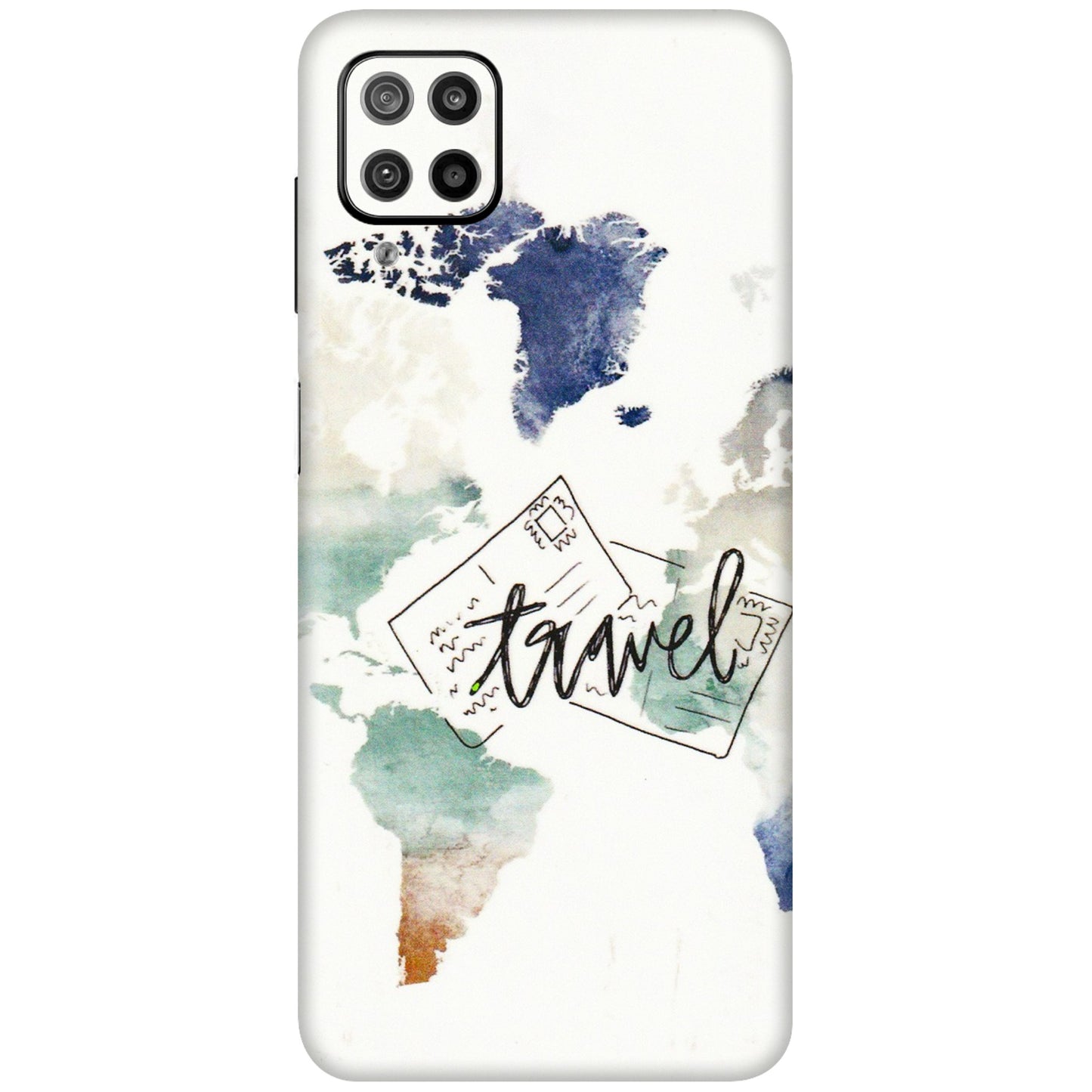 Samsung M/F/Note/Flip and C Phone Skins (All Models) - Travel The World - 3D Embossed Finish (L-232) Samsung Galaxy F12